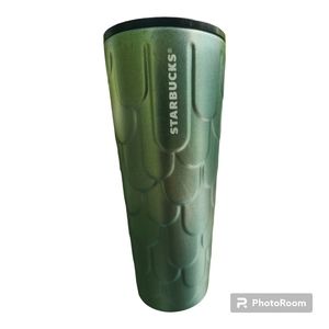 Starbucks mermaid scale travel tumbler stainless steel.